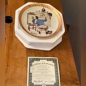 Norman Rockwell Triple Self Portrait Collector's Plate